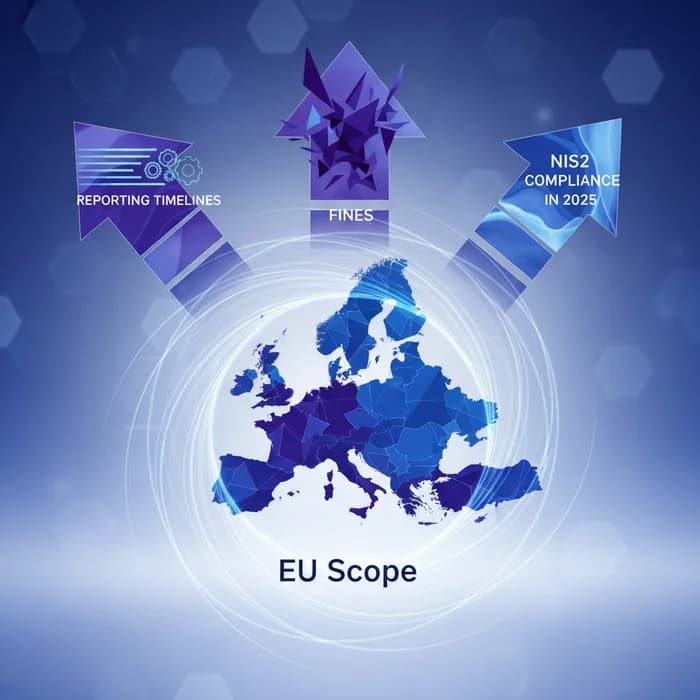 NIS2 Compliance in 2025: EU Scope, Reporting Timelines, Fines